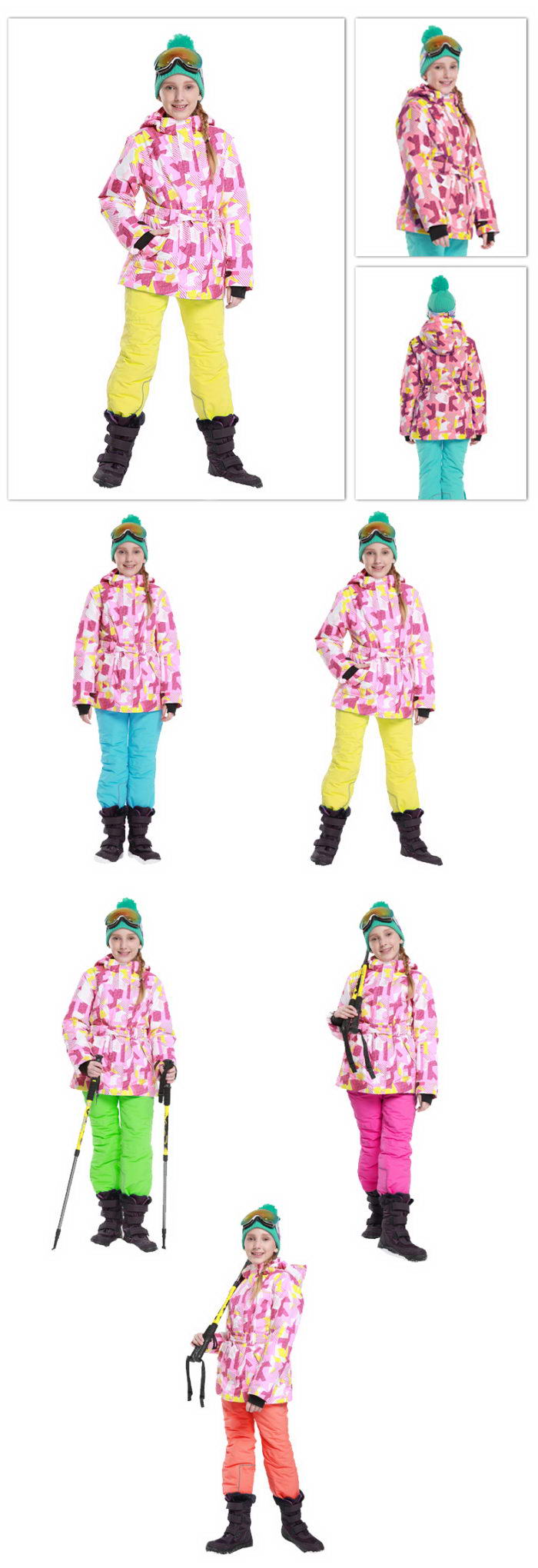 Зимний мембранный костюм для девочек Phibee 81709
